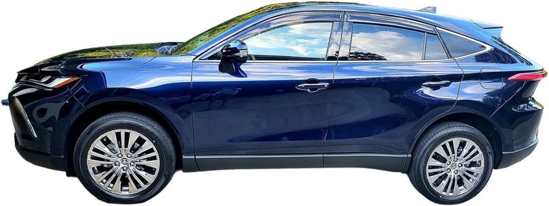 Optimal Co 2021-2024 Tape-on Rain Guards for Toyota Venza Side Window Deflector Visors LE Nightshade Limited Durable Tinted Vent Shade 2022 2023 - Image 2